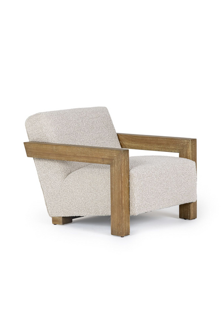Wood-Framed Beige Accent Chair | OROA Modern Dalhart | Oroa.com