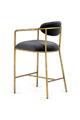 Gray Velvet Counter Chair | OROA Modern Baird | Oroa.com