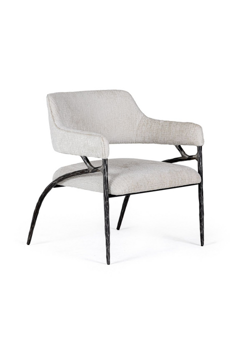 Forged Metal White Accent Chair | OROA Modern Ector | Oroa.com