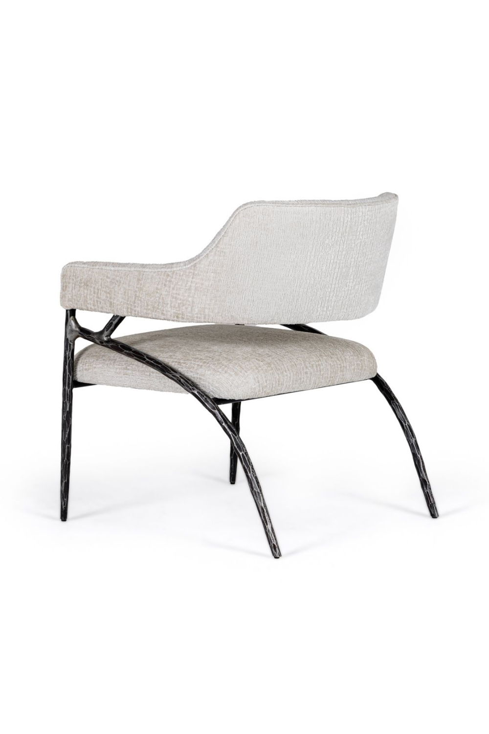 Forged Metal White Accent Chair | OROA Modern Ector | Oroa.com