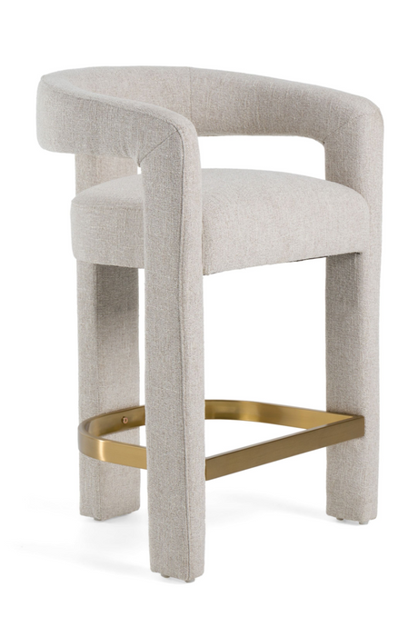 Beige Curved Counter Chair | OROA Modern Adam | Oroa.com