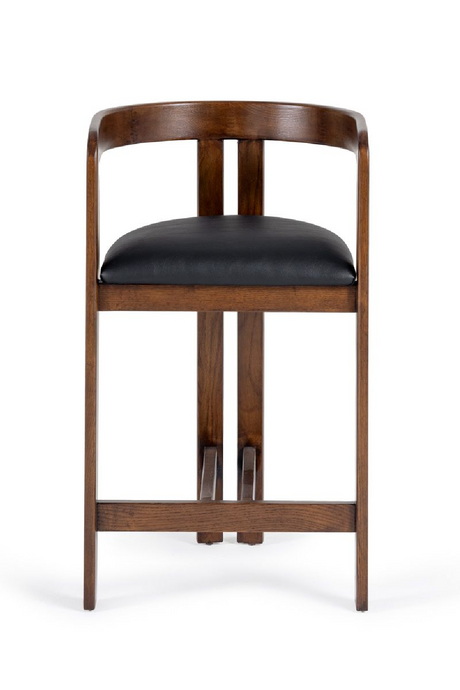Black Vegan Leather Counter Chair | OROA Modern Belton | Oroa.com