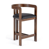 Black Vegan Leather Counter Chair | OROA Modern Belton