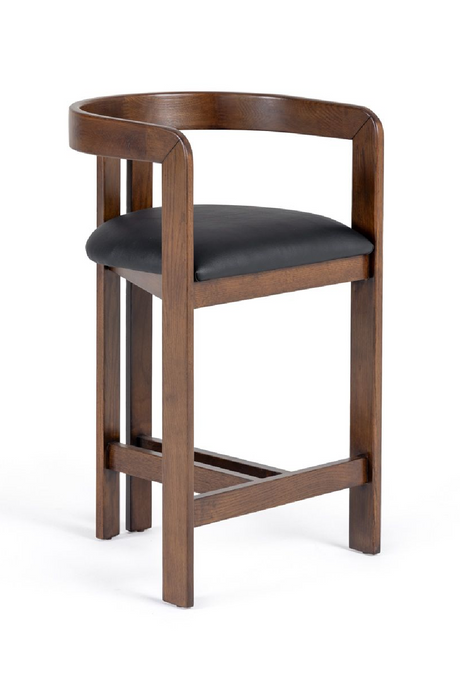   Black Vegan Leather Counter Chair | Oroa.com