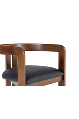 Black Vegan Leather Counter Chair | OROA Modern Belton | Oroa.com