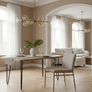 Brass-Framed Padded Dining Chair | OROA Modern Atlanta