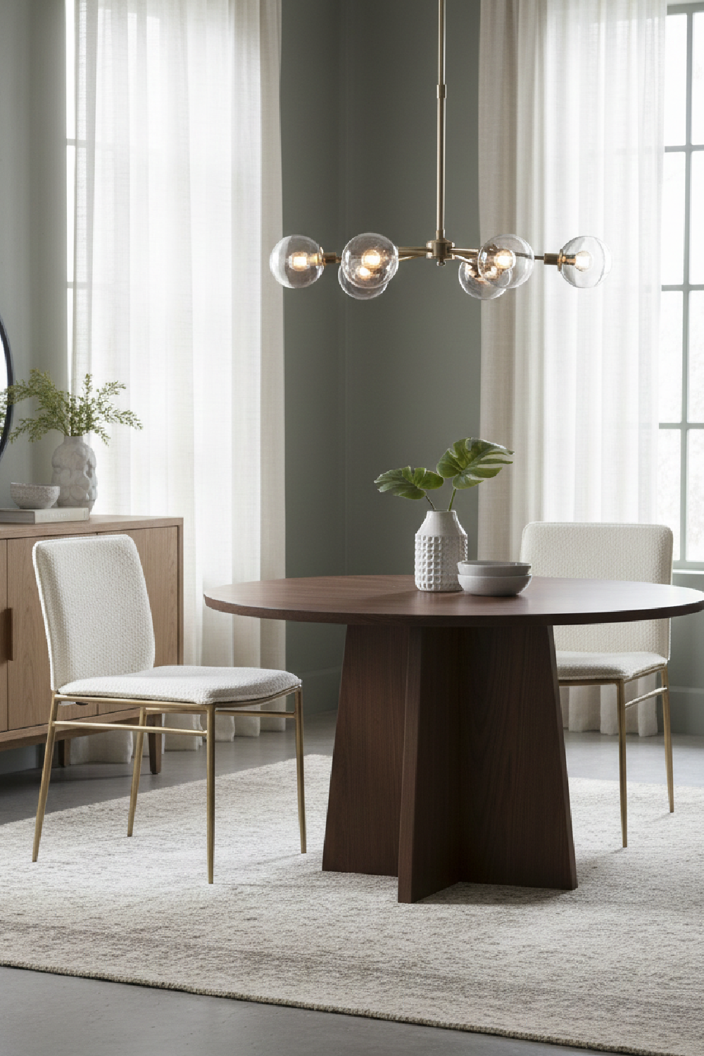 Brass-Framed Padded Dining Chair | OROA Modern Atlanta | Oroa.com