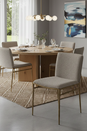 Brass-Framed Padded Dining Chair | OROA Modern Atlanta | Oroa.com