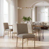 Linen Upholstered Dining Chair | OROA Modern Beasley