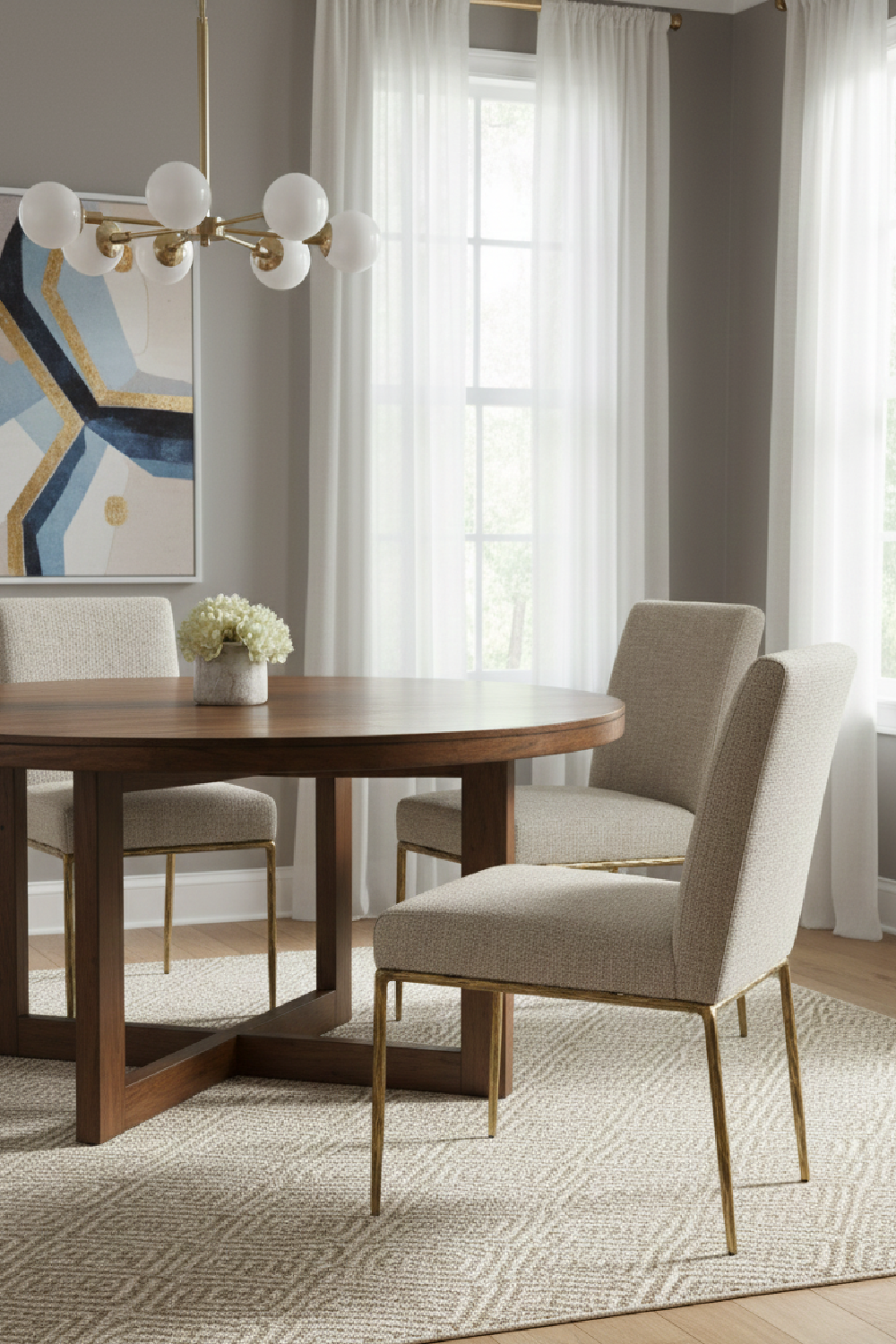   Linen Upholstered Dining Chair | Oroa.com