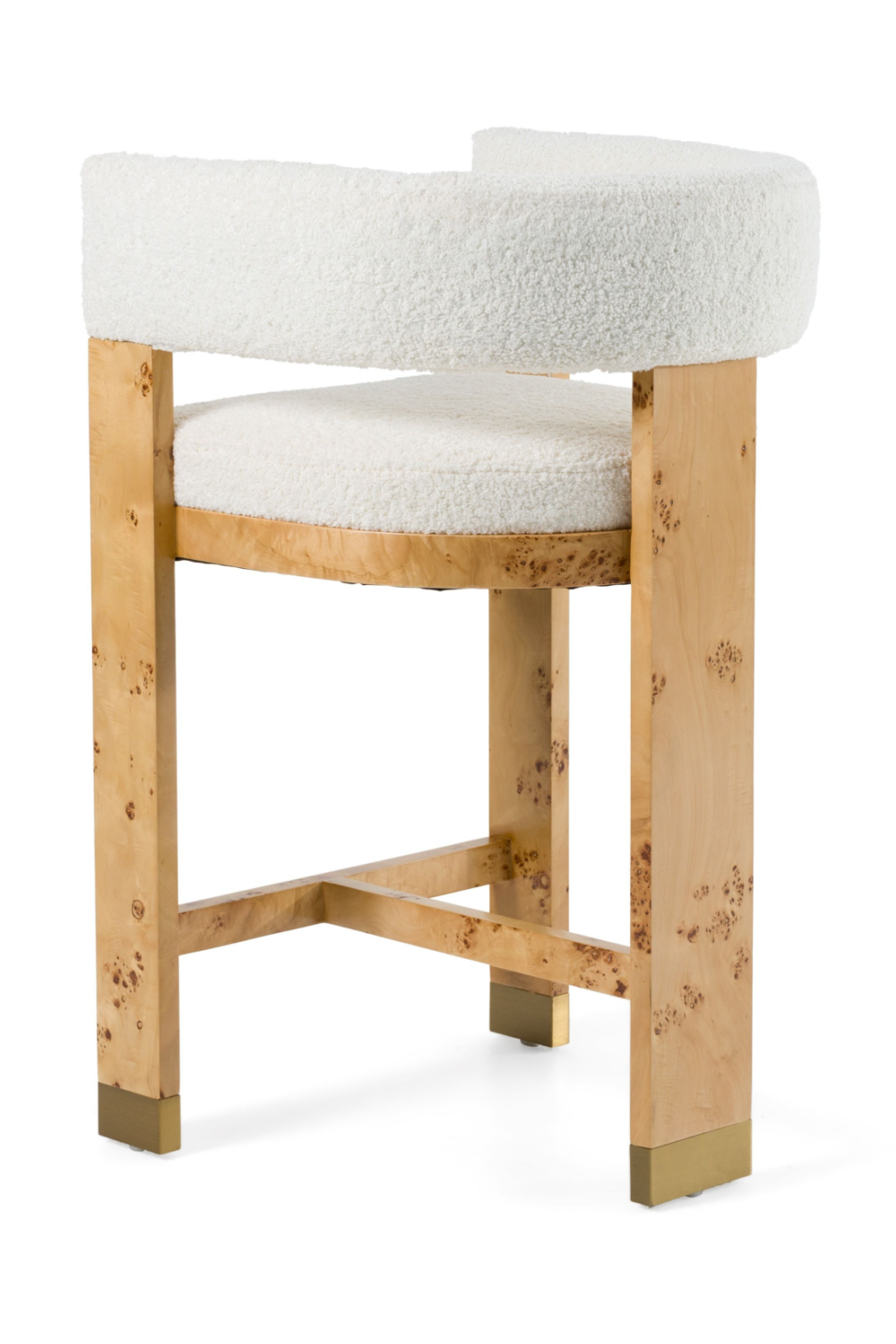 Burl Framed Cream Counter Chair | OROA Modern Letha | Oroa.com