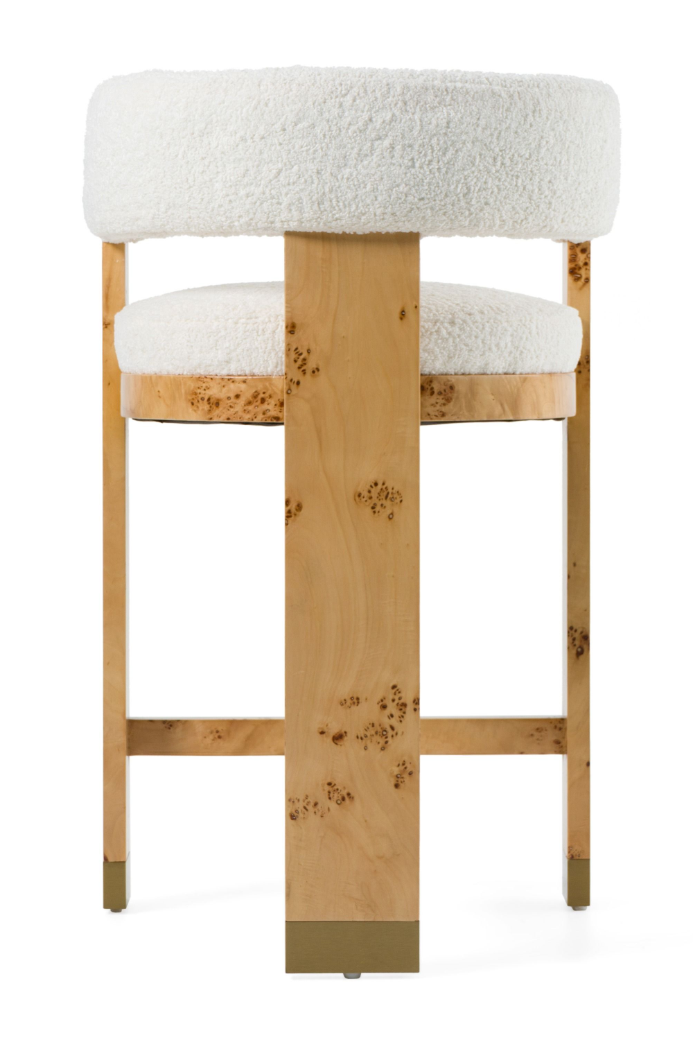 Burl Framed Cream Counter Chair | OROA Modern Letha | Oroa.com