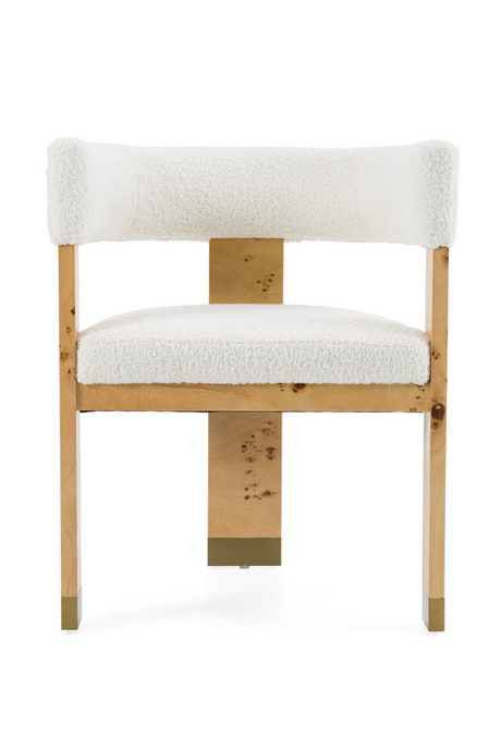 Burl Framed Cream Dining Chair | OROA Modern Letha | Oroa.com