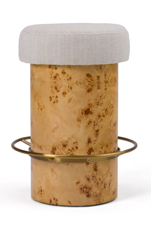Cylindrical Burl Wood Stool | OROA Modern August | Oroa.com