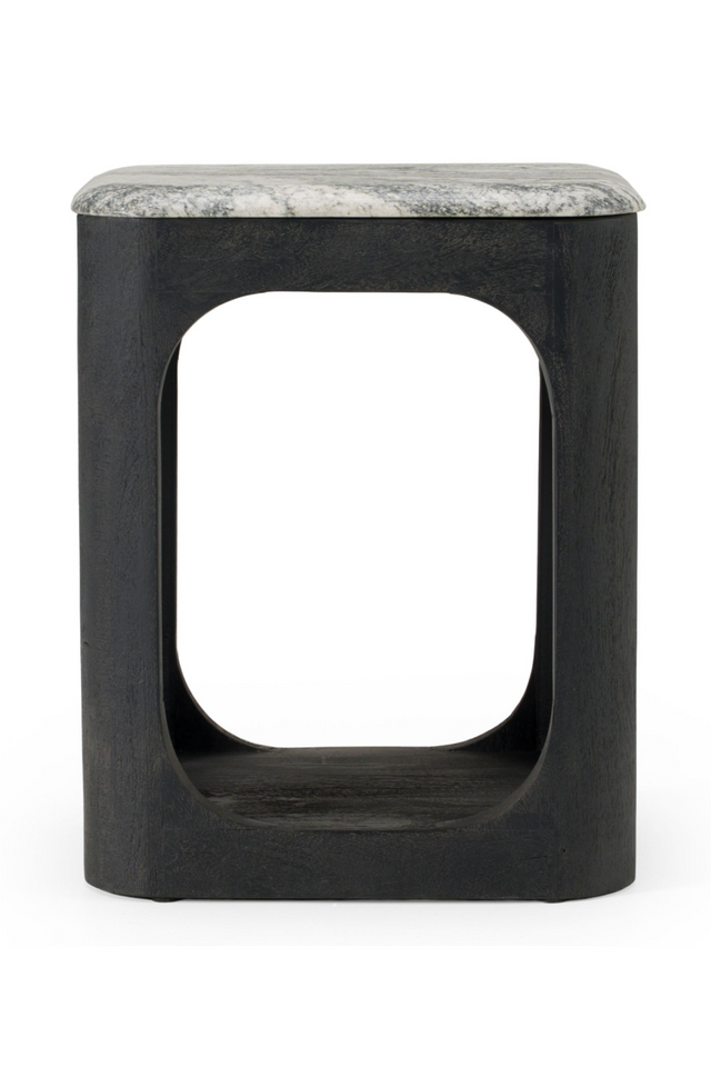 White Granite End Table | OROA Modern Marco | Oroa.com