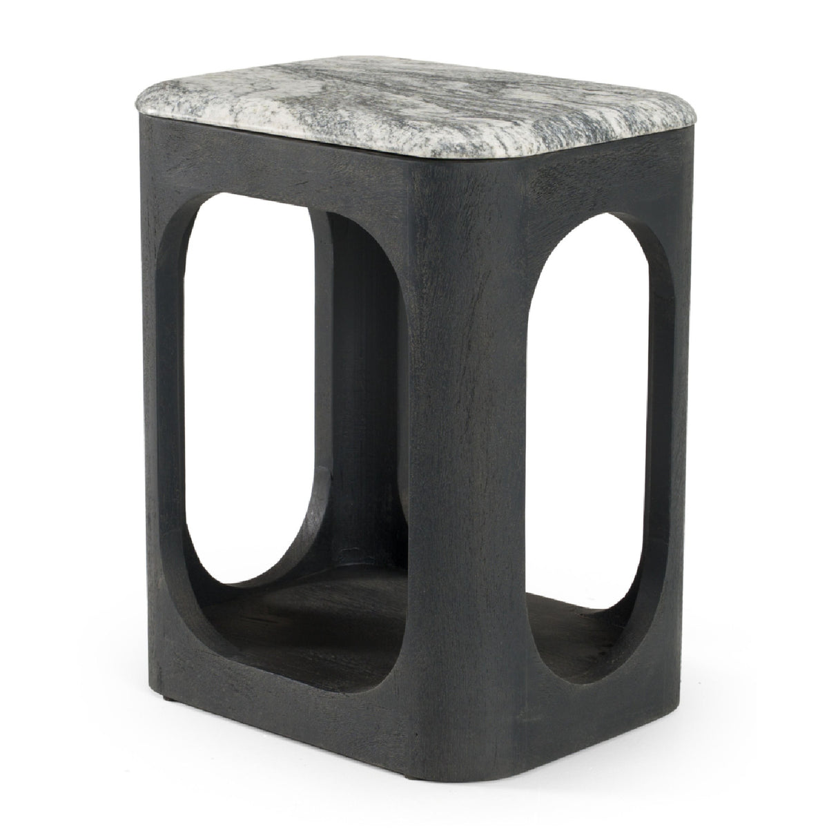 White Granite End Table | OROA Modern Marco | Oroa.com