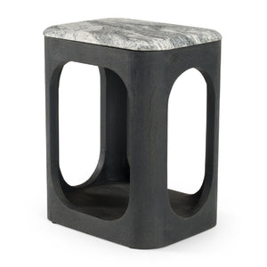 White Granite End Table | OROA Modern Marco | Oroa.com