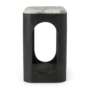 White Granite End Table | OROA Modern Marco | Oroa.com