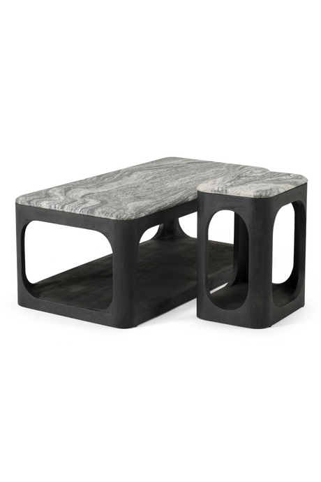 White Granite End Table | OROA Modern Marco | Oroa.com