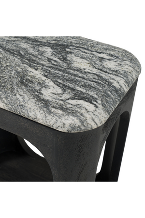 White Granite End Table | OROA Modern Marco | Oroa.com