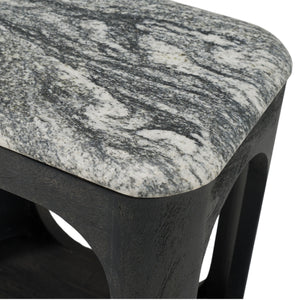 White Granite End Table | OROA Modern Marco | Oroa.com