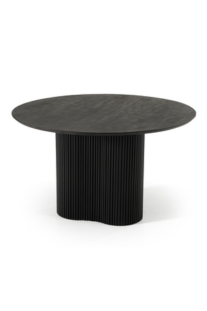 Black Wood Round Dining Table | OROA Modern Myra | Oroa.com