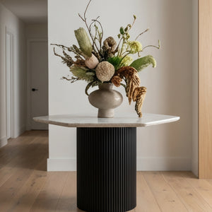   Hexagonal White Marble Dining Table | Oroa.com