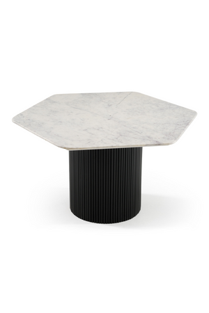 Hexagonal White Marble Dining Table | OROA Modern Rivas | Oroa.com