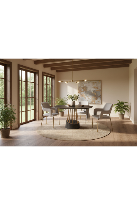 Black Mango Wood Dining Table | OROA Modern Cotopaxi | Oroa.com