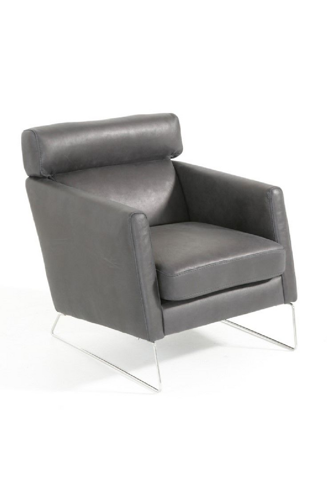 Black Leather Lounge Chair | OROA Modern Emory | Oroa.com