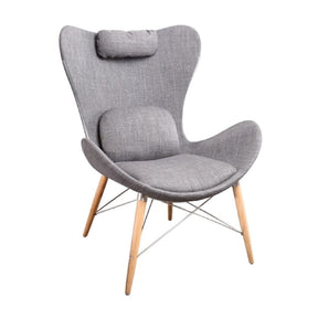 Modern European furniture - Gray Fabric Ergonomic Accent Chair - www.oroa.com