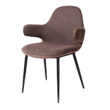 Brown Vegan Leather Accent Chair | OROA Modern Bontura