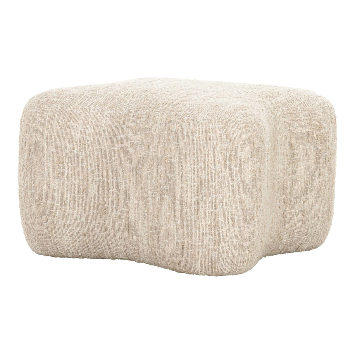   Beige Curved Ottoman | Oroa.com