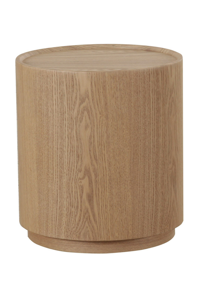 Natural Ash Round End Table | OROA Modern Quillen | Oroa.com