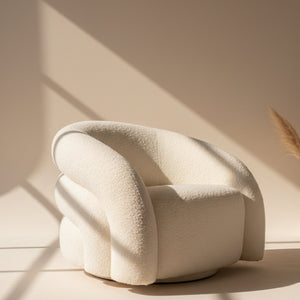   White Boucle Accent Chair | Oroa.com