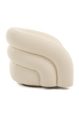 White Boucle Accent Chair | OROA Modern Joshua | Oroa.com