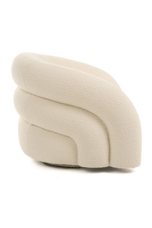 White Boucle Accent Chair | OROA Modern Joshua | Oroa.com