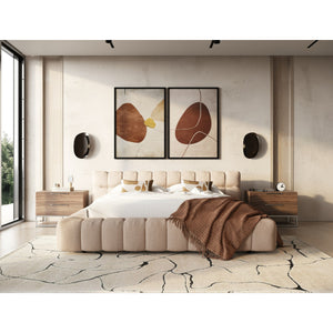 Tufted Queen Bed | OROA Modern Tyree