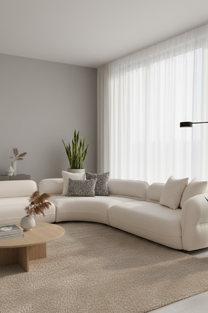 White L-Shaped Sectional Sofa | OROA Modern Drayton