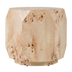 Mappa Burl End Table – July – front view