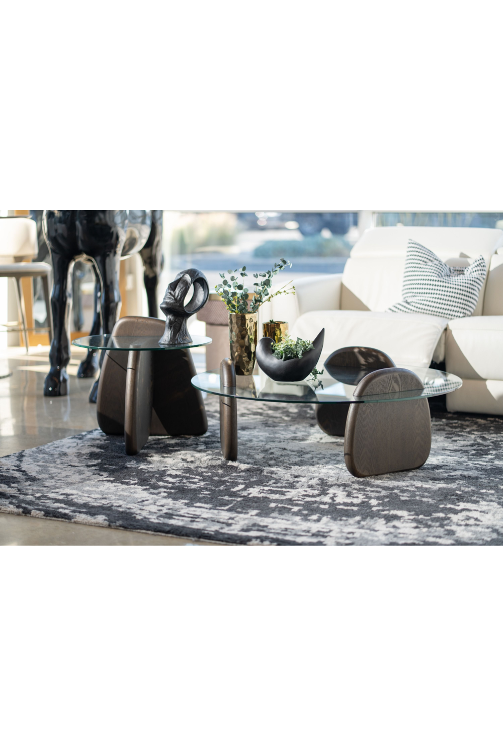 Solid ASh Glass Coffee Table | OROA Modern Buxton | Oroa.com