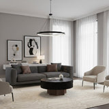 Black Mirror Round Coffee Table | OROA Modern Ingram | Oroa.com