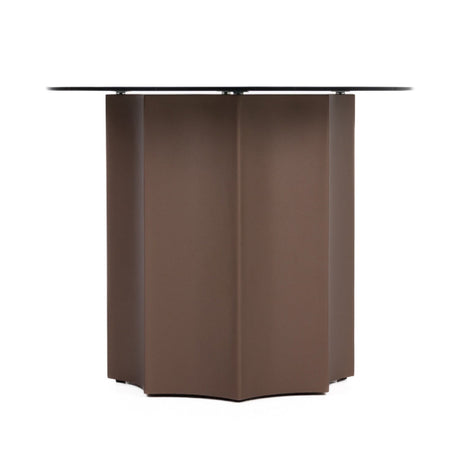 Black Mirror Round End Table | OROA Modern Ingram