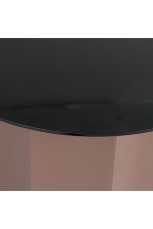Black Mirror Round End Table | OROA Modern Ingram | Oroa.com