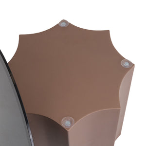 Black Mirror Round End Table | OROA Modern Ingram