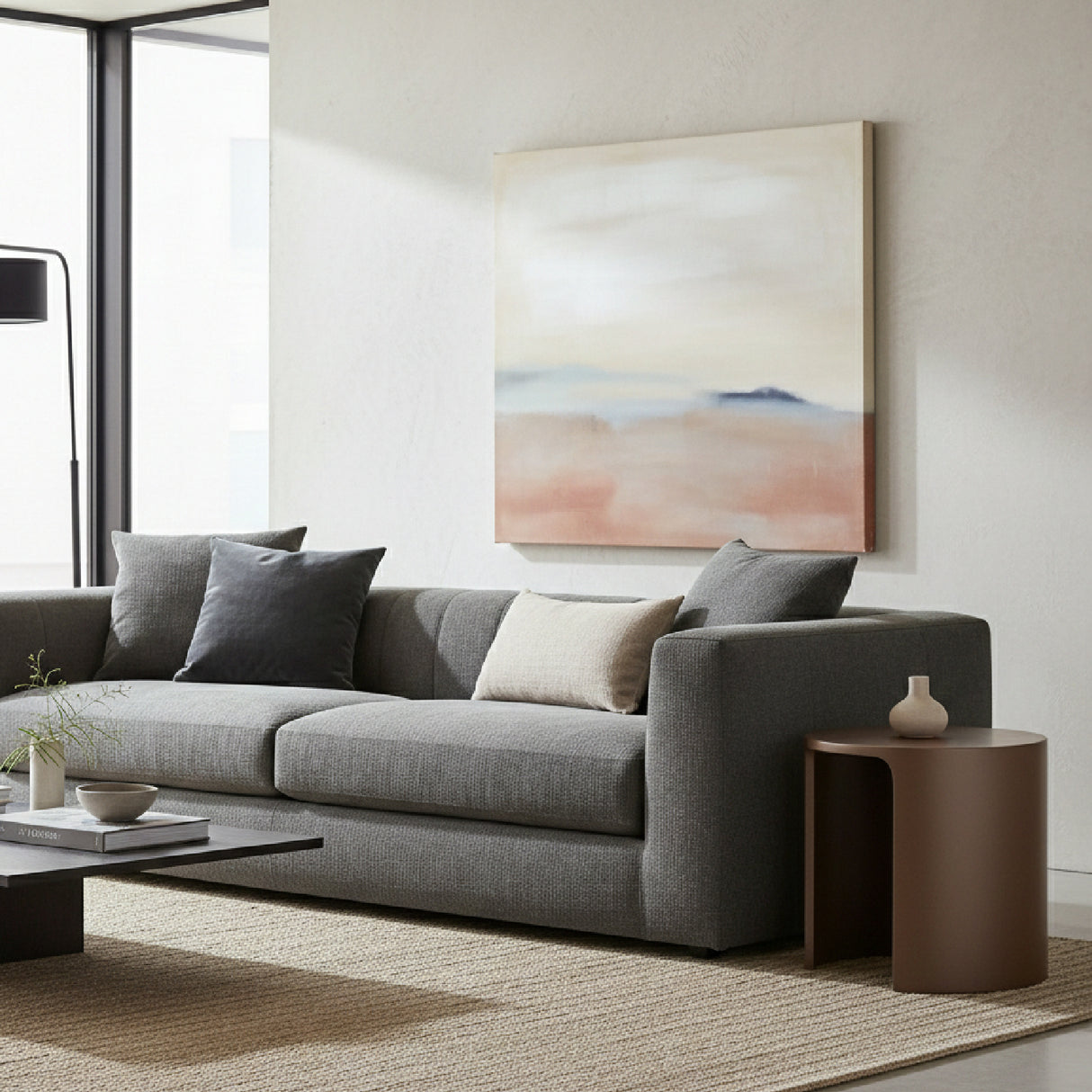   Olive Brown Round End Table | Oroa.com