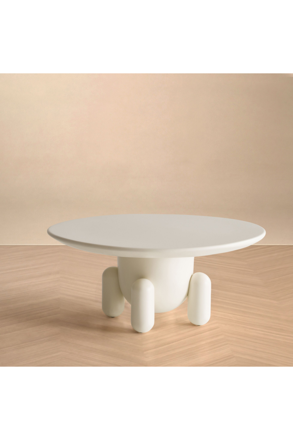 White Gloss Round Coffee Table | OROA Modern Gabby | Oroa.com