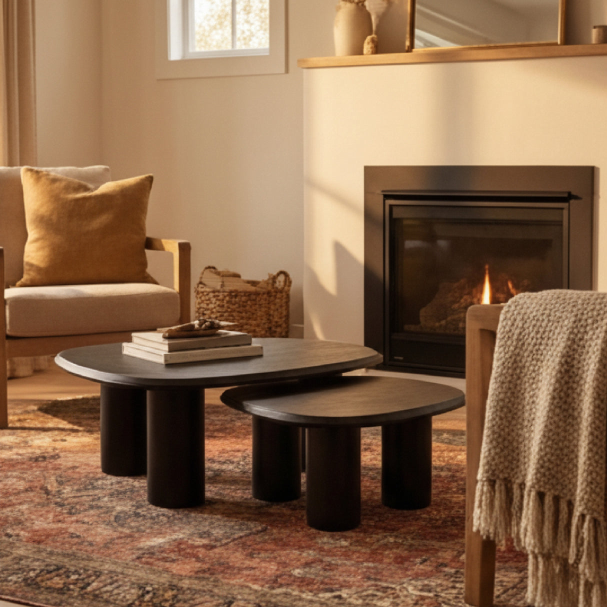   Freeform Ash Coffee Table Set (2) | Oroa.com