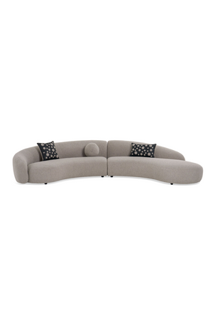 Curved Gray Sectional Sofa | OROA Modern Allis | Oroa.com