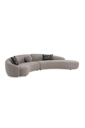 Curved Gray Sectional Sofa | OROA Modern Allis | Oroa.com